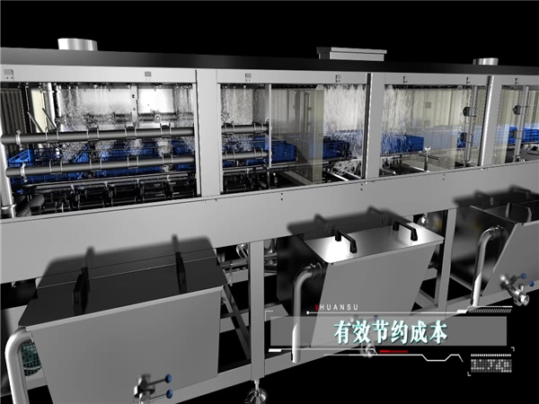 周轉(zhuǎn)箱清洗機(jī)，生豬加工系列產(chǎn)品，屠宰及肉類初加工設(shè)備