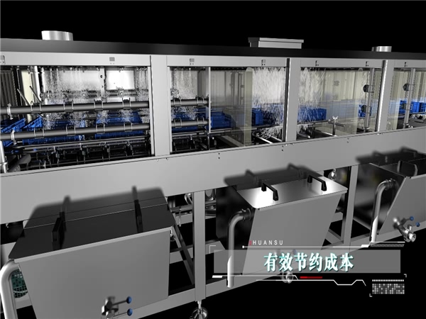 供應洗筐機，周轉箱清洗機，全自動洗框設備，環(huán)速洗筐機價格